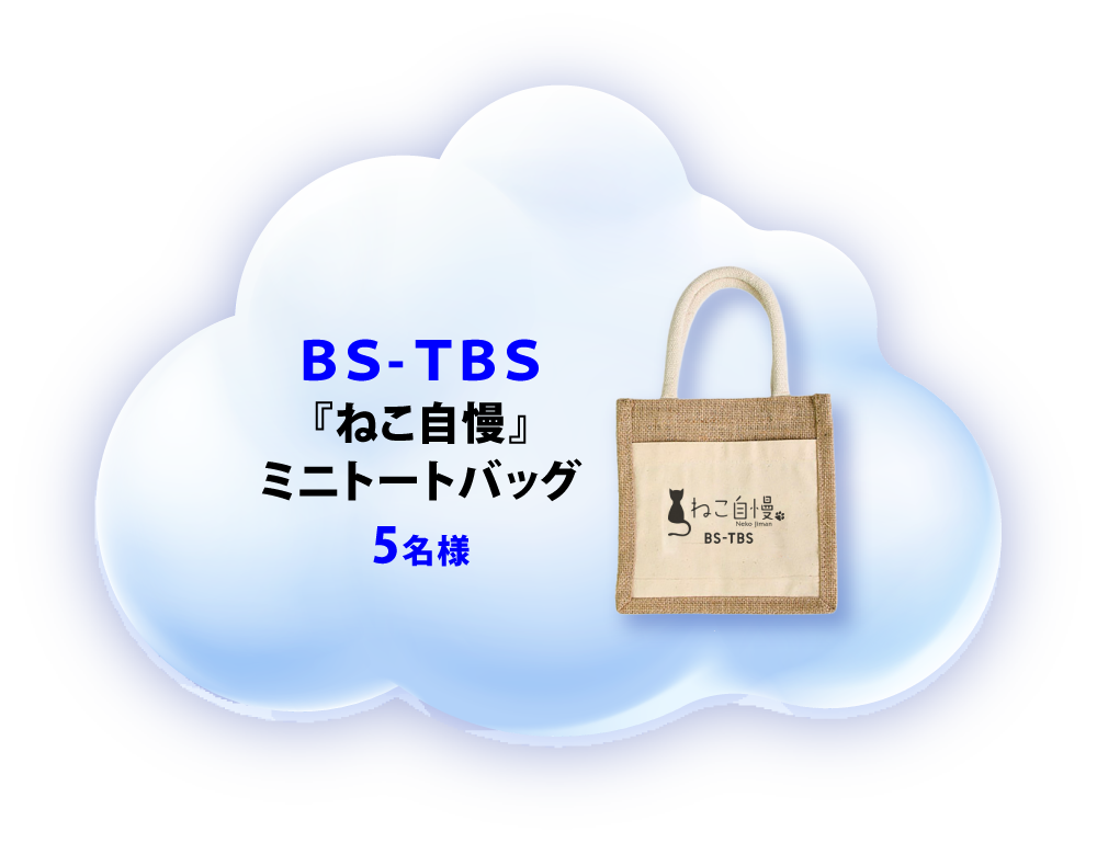 BS-TBS 『ねこ自慢』ミニトートバッグ 5名様