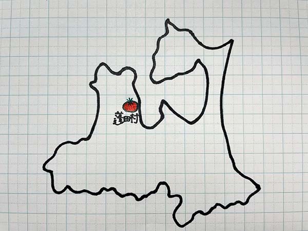 青森県地図のイラスト