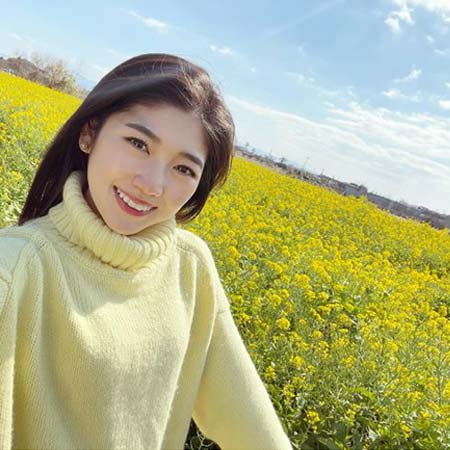 菜の花畑で撮影