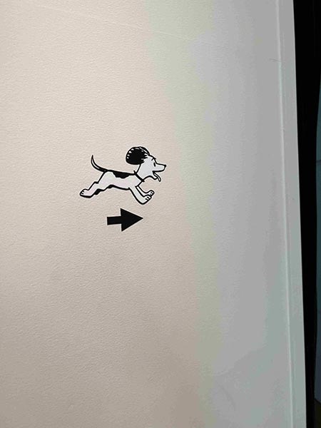 矢印とスヌーピー