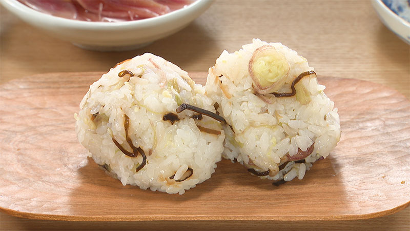 ◾︎みょうがと塩昆布のおにぎり